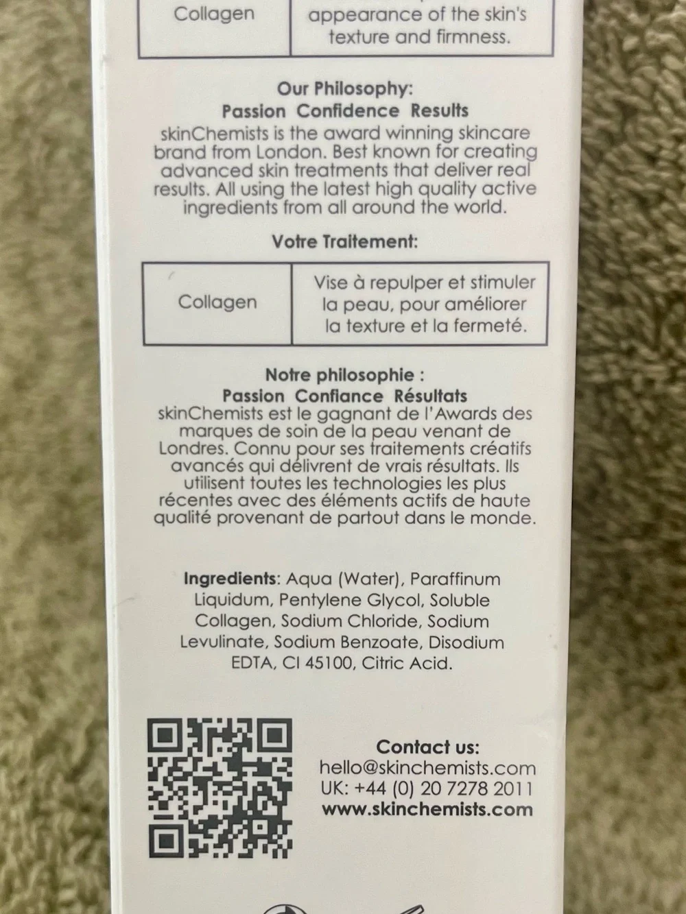 Skin Chemists Pure Collagen 5% Biphase Serum — 30mL / 1.01 fl oz New - Picture 3 of 4